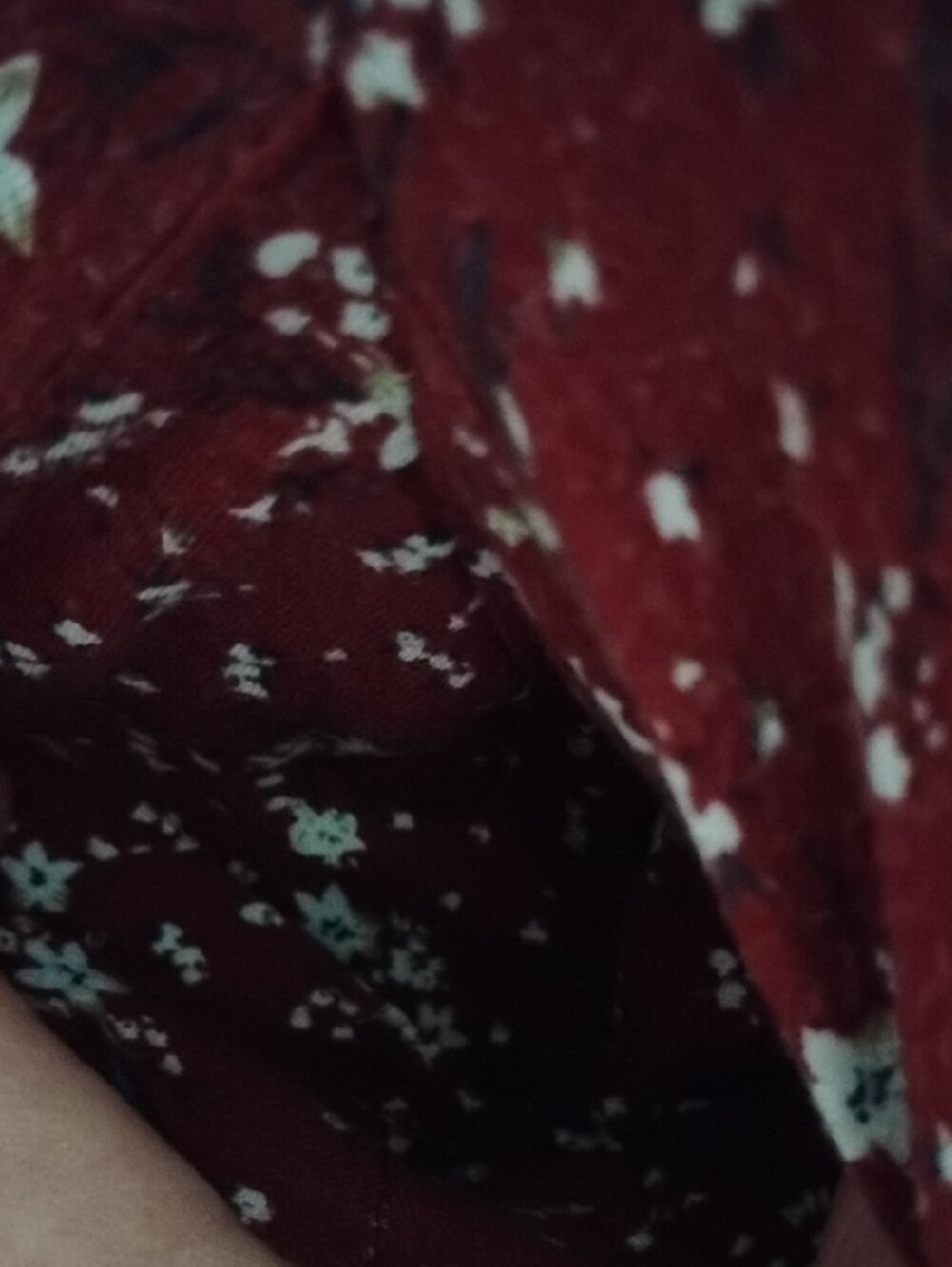 Simply Be Rust-Red Floral Midi Dress with White Sprig Print - Picture 7 of 8